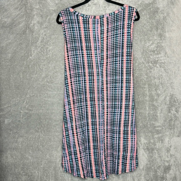 Lane Bryant 22 24 2X Tank Top Shirt Pink Blue Striped Sleeveless Scoop Neck Knit - Picture 4 of 8